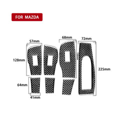 7 in 1 Car Carbon Fiber Window Lift Panel Decorative Sticker for Mazda 3 Axela 2020, Right Drive, Window Lift, Right Drive