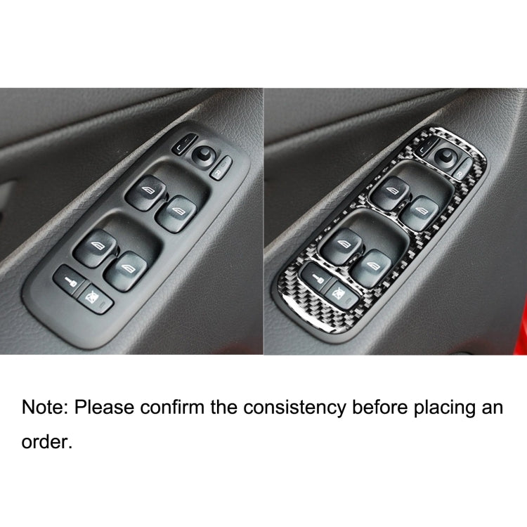 Car Carbon Fiber Window Lift A Decorative Sticker for Volvo XC90 2003-2007, Left Drive, Window Lift A, Left Drive