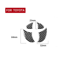 4 PCS / Set Carbon Fiber Car Tailgate Logo Decorative Sticker for Toyota 4Runner 2010-2020, Tailgate Logo