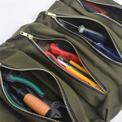Car Auto Multi-function Canvas Storage Bag Portable Tool Bag Hanging Pocket Bag, Multi-function Army Green, Multi-function Khaki