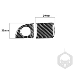 Carbon Fiber Car Co-pilot Storage Handle Decorative Sticker for Dodge Challenger 2015 to Now, Left Driving, Co-pilot Storage Handle