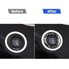 Carbon Fiber Car Ignition Switch Inside Decorative Sticker for Dodge Challenger 2015 to Now, Left Driving, Ignition Switch Inside