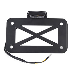 Motorcycle American Cruise Retro License Plate Holder with Light, License Plate Holder