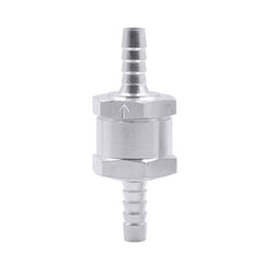 Car 6mm Aluminium Alloy Fuel Petrol One Way Non Return Check Valve, 6mm Silver