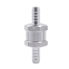 Car 8mm Aluminium Alloy Fuel Petrol One Way Non Return Check Valve, 8mm Silver