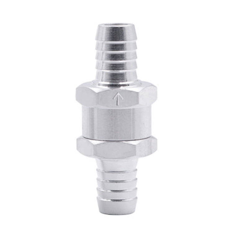 Car 12mm Aluminium Alloy Fuel Petrol One Way Non Return Check Valve, 12mm Silver
