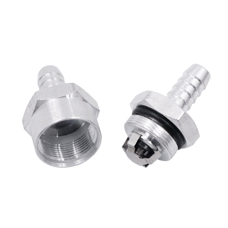 Car 12mm Aluminium Alloy Fuel Petrol One Way Non Return Check Valve, 12mm Silver