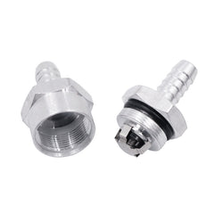 Car 12mm Aluminium Alloy Fuel Petrol One Way Non Return Check Valve, 12mm Silver