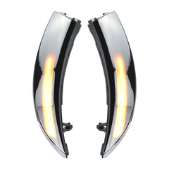 1 Pair For Ford Fiesta 2008-2017 Car Dynamic LED Turn Signal Light Rearview Mirror Flasher Water Blinker, For Ford Fiesta 2008-2017 (Transparent Black)