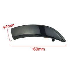 1 Pair For Ford Fiesta 2008-2017 Car Dynamic LED Turn Signal Light Rearview Mirror Flasher Water Blinker, For Ford Fiesta 2008-2017 (Transparent Black)