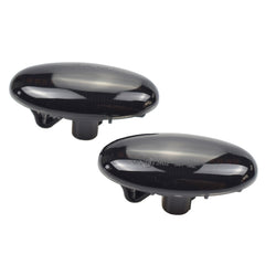 2pcs For Mazda 2 DY 2003-2007 Car Dynamic LED Fender Side Light, For Mazda 2 DY 2003-2007 (Transparent Black)