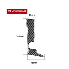 Car Carbon Fiber INFO Button Decorative Sticker for Mitsubishi Lancer EVO 2008-2015, Left Drive, INFO Button