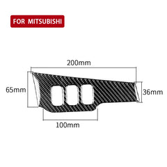 Car Carbon Fiber Dimming Control Panel Decorative Sticker for Mitsubishi Lancer EVO 2008-2015, Left Drive, Dimming Control Panel, Left Drive