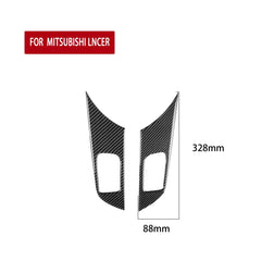 2 PCS Car Carbon Fiber Door Handle Panel Decorative Sticker for Mitsubishi Lancer EVO 2008-2015, Left and Right Drive Universal, Door Handle Panel