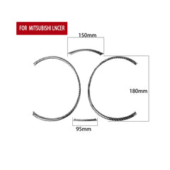4 PCS Car Carbon Fiber Speedometer Decorative Sticker for Mitsubishi Lancer EVO 2008-2015, Left and Right Drive Universal, Speedometer