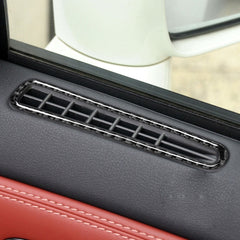 2 PCS Car Carbon Fiber Defogging of Window Air Outlet Decorative Sticker for Nissan GTR R35 2008-2020, Left and Right Drive Universal, Defogging of Window Air Outlet