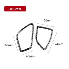 Carbon Fiber Car Instrument Air Outlet Decorative Sticker for BMW (F30) 2013-2018 / (F34) 2013-2017, Sutible for Left Driving, Instrument Air Outlet