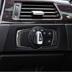 Carbon Fiber Car Headlight Switch Decorative Sticker for BMW E90 / E92 / E93 2005-2012, Headlight   Switch