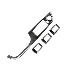 4 PCS Carbon Fiber Car Left Driving Lifting Panel Decorative Sticker without Folding for BMW E90 / 320i / 325i, Diameter: 35.8cm, without Folding,Diameter: 35.8cm