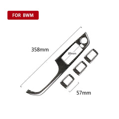 4 PCS Carbon Fiber Car Left Driving Lifting Panel Decorative Sticker without Folding for BMW E90 / 320i / 325i, Diameter: 35.8cm, without Folding,Diameter: 35.8cm