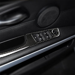 4 PCS Carbon Fiber Car Left Driving Lifting Panel Decorative Sticker with Folding for BMW E90 / 320i / 325i, Diameter: 35.8cm, Diameter: 35.8cm