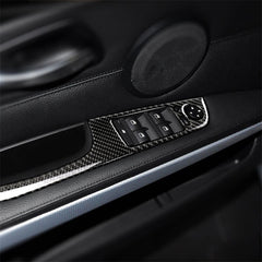 4 PCS Carbon Fiber Car Left Driving Lifting Panel Decorative Sticker with Folding for BMW E90 / 320i / 325i, Diameter: 37.8cm, Diameter: 37.8cm