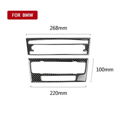 Carbon Fiber Car Central Control CD Panel Decorative Sticker for BMW E90 / E92 2005-2012, Non Navigation with Hole, CD Panel(Non Navigation with Hole)
