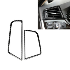 Carbon Fiber Car Side Air Outlet Frame Decorative Sticker for BMW 5 Series F10 2011-2017,Sutible for Left Driving, Side Air Outlet Frame