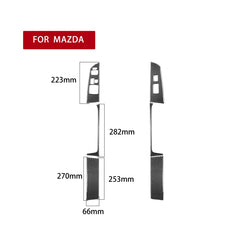 6 in 1 Car Carbon Fiber Left and Right Driving Seat Lift Decorative Sticker for Mazda RX8 2004-2008, Left Drive High-configured, Left and Right Driving Seat Lift, Left Drive High-configured