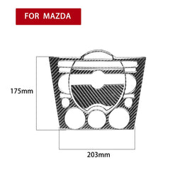 3 in 1 Car Carbon Fiber Dashboard Multimedia Panel Decorative Sticker for Mazda RX8 2004-2008, Left and Right Drive Universal, Dashboard Multimedia Panel