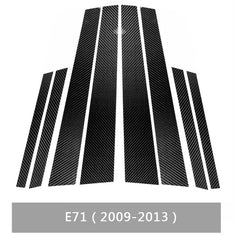 Car Carbon Fiber B Pillar Decorative Sticker for BMW X6 E71 2009-2013, Left and Right Drive Universal, For BMW X6 E71 2009-2013