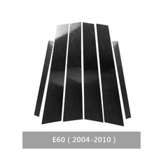 Car Carbon Fiber B Pillar Decorative Sticker for BMW E60 2004-2010, Left and Right Drive Universal, For BMW E60 2004-2010