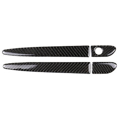 One Set Car Carbon Fiber Outside Door Handle without Smart Hole Decorative Sticker for Mazda CX-5 2017-2018, Left Drive, Outside Door Handle without Smart Hole, Left Drive