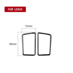 Car Carbon Fiber Dashboard Air Outlet Decorative Sticker for Lexus NX200 / 200t / 300h 2014-2021, Left and Right Drive Universal, Dashboard Air