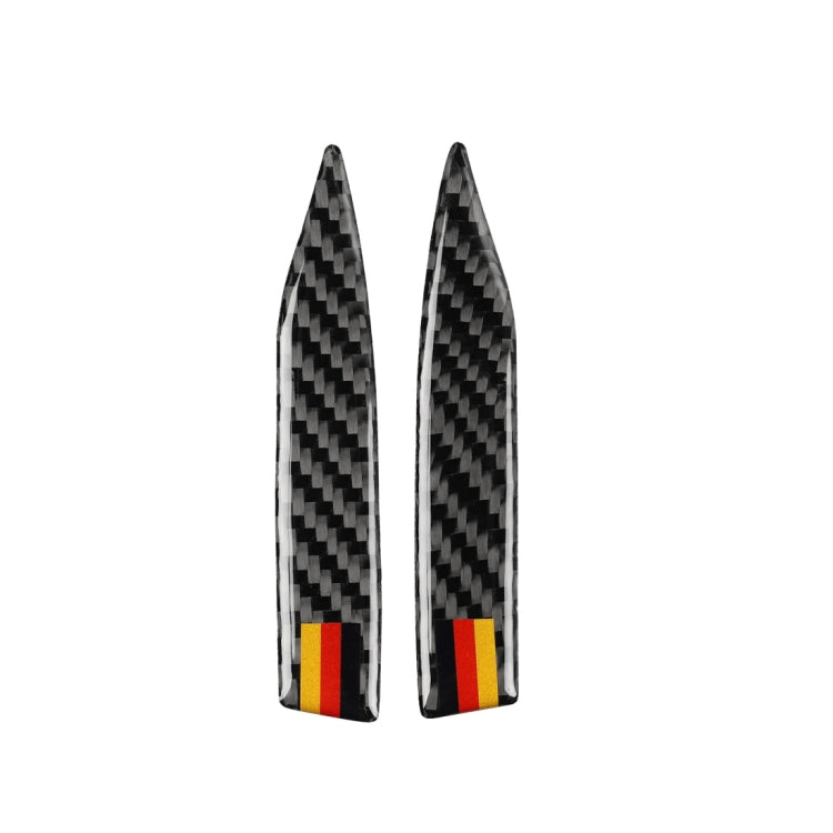 Car Carbon Fiber German Flag Pattern Rearview Mirror Anti-collision Sticker for Audi TT, Left and Right Drive Universal, A Style, Rearview Mirror Anti-collision A