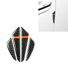 Car Carbon Fiber German Flag Pattern Anti-collision Sticker for Audi TT, Left and Right Drive Universal, Anti-collision