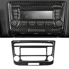 Car Carbon Fiber Air Conditioning CD Panel Decorative Sticker for Audi TT 8n 8J MK123 TTRS 2008-2014, Left and Right Drive Universal, B Style, Air Conditioning CD Panel B