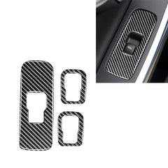 3 PCS Car Carbon Fiber Window Lifting Button Decorative Stickers for Volvo V60 2010-2017 / S60 2010-2018, Right Drive, Window Lifting Button, Right Drive