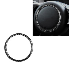 Car Carbon Fiber Steering Wheel Logo Decorative Stickers for Jaguar F-PACE X761 XE X760 XF X260 XJ 2016-2020, Left and Right Drive Universal, Steering Wheel Logo
