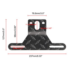 Car Tail Rear License Plate Frame Aluminum Trailer License Plate Light Bracket, Aluminum Trailer License Plate Light Bracket