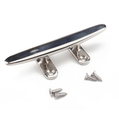 Marine Stainless Steel Flat Top 4 inch Base Boat Cleats Dock with Screws, A2347