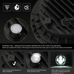 7 inch H4 / H13 DC 9V-30V 3000LM 3000K-6000K 25W Car Round Shape LED Headlight Lamps for Jeep Wrangler, with Angel Eye, For Jeep Wrangler