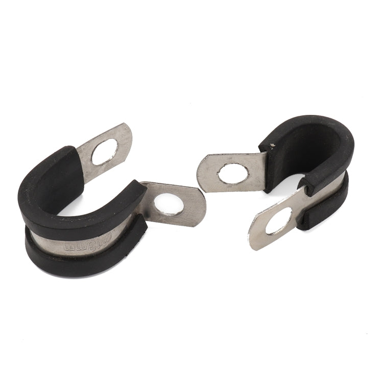 10 PCS Car Rubber Cushion Pipe Clamps Stainless Steel Clamps, Size: 3/8 inch (10mm), Size: 3/8 inch (10mm)