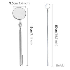 Vehicle Car Chassis Telescoping Inspection Mirror, Mirror Diameter: 3.5cm, Length: 50cm, Diameter: 50mm, Length: 350mm