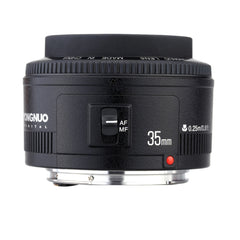 YONGNUO YN35MM F2N 1:2 AF/MF Wide-Angle Fixed/Prime Auto Focus Lens for Nikon DSLR Cameras, YN35mm F2N