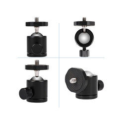 Mini 360 Degree Rotation Panoramic Metal Ball Head for DSLR & Digital Cameras, Black, Blue, Red