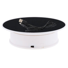 20cm 360 Degree Electric Rotating Turntable Display Stand Photography Video Shooting Props Turntable, Load 1.5kg, Powered by Battery & USB, 20cm/Powered by Battery or USB(W+B), 20cm/Powered by Battery or USB(B), 20cm/Powered by Battery or USB(W)