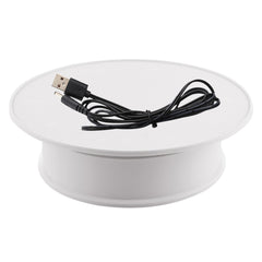 20cm 360 Degree Electric Rotating Turntable Display Stand Photography Video Shooting Props Turntable, Load 1.5kg, Powered by Battery & USB, 20cm/Powered by Battery or USB(W), 20cm/Powered by Battery or USB(W+B), 20cm/Powered by Battery or USB(B)