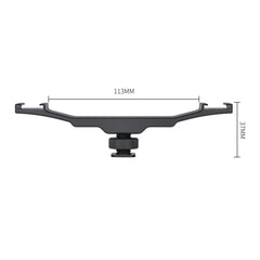 YELANGU YLG0702A Dual Cold Hot Shoe Mount Adapter Aluminum Alloy Extension Bracket, Dual Cold Hot Bracket