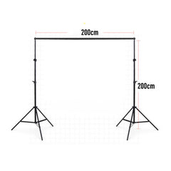 200x200cm Photo Studio Background Support Stand Backdrop Crossbar Bracket Kit, 200x200cm